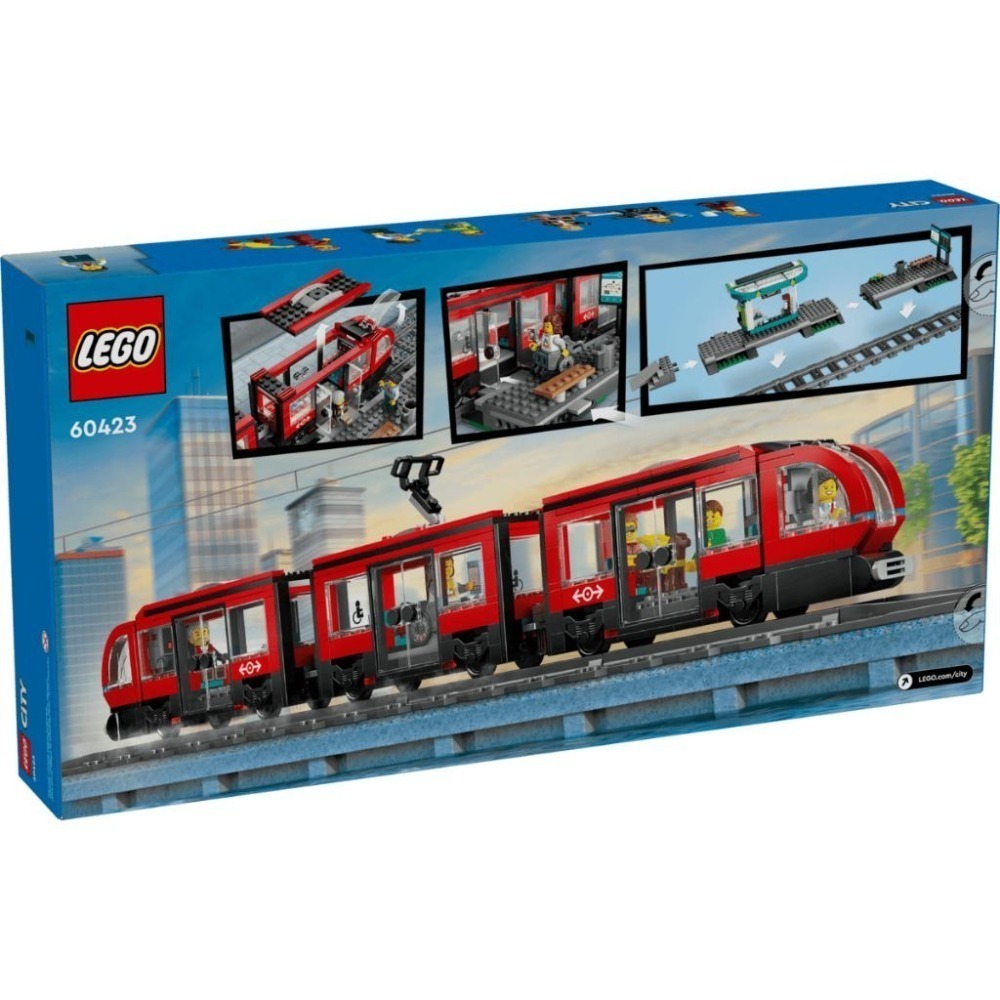 ［想樂］全新 樂高 LEGO 60423 City 城市 市區路面電車和車站-細節圖2