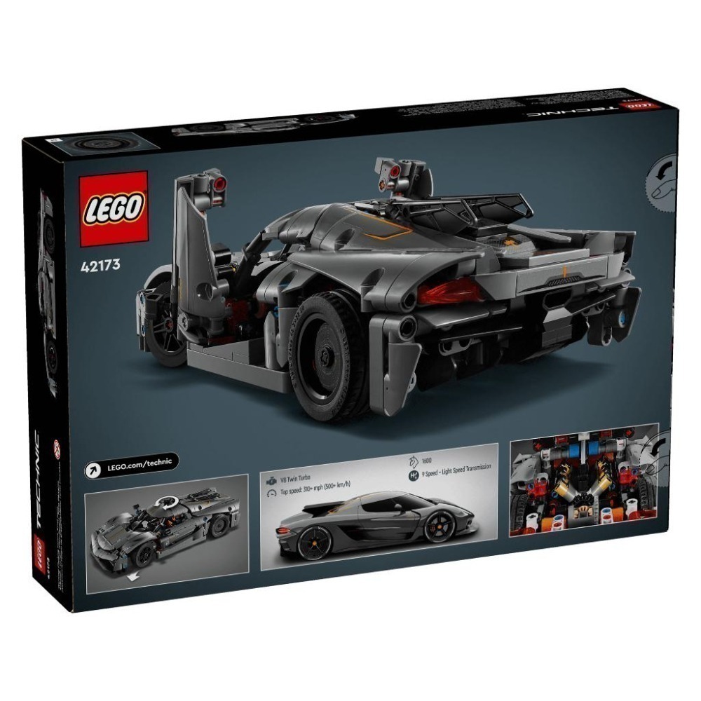 ［想樂］全新 樂高 LEGO 42173 Technic 科技 科尼賽克 Koenigsegg Jesko (盒損)-細節圖2