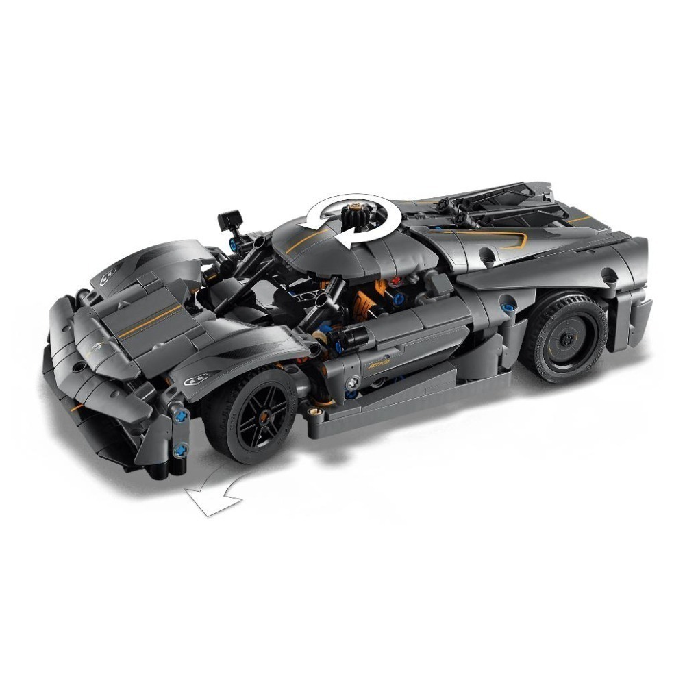 ［想樂］全新 樂高 LEGO 42173 Technic 科技 科尼賽克 Koenigsegg Jesko (盒損)-細節圖7