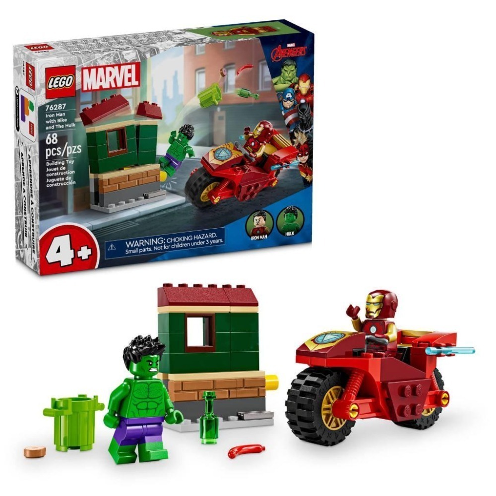 ［想樂］全新 樂高 LEGO 76287 Marvel 漫威 鋼鐵人與摩托車 & 浩克-細節圖8