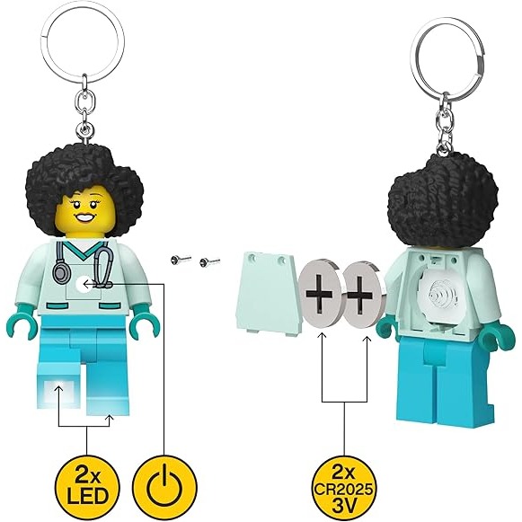［想樂］『LED鑰匙圈』全新 樂高 Lego LED LGL KE192H 城市系列芙莉柏醫生 鑰匙圈-細節圖3