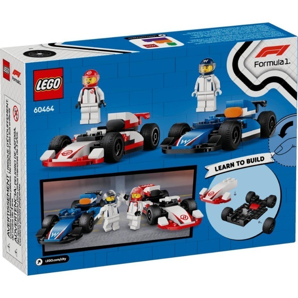 ［想樂］全新 樂高 LEGO 60464 City 城市 F1 Williams Racing 和 Haas F1 賽車-細節圖2