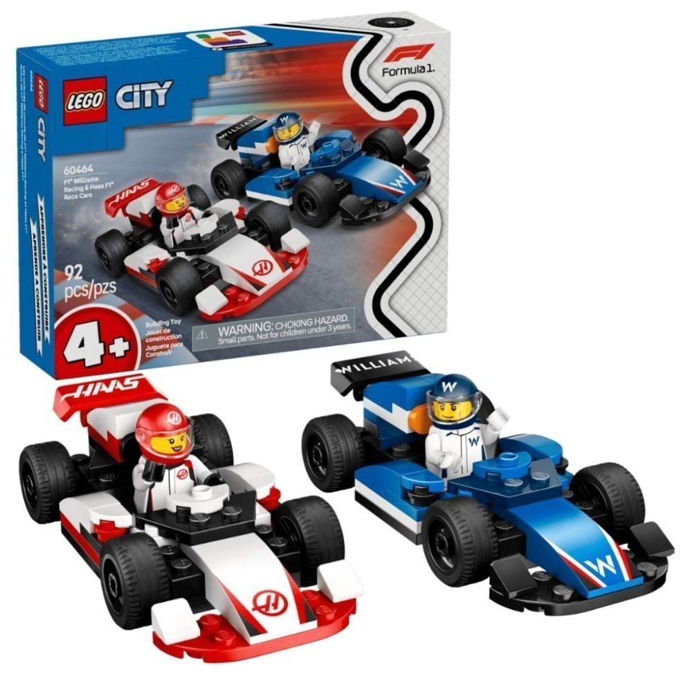 ［想樂］全新 樂高 LEGO 60464 City 城市 F1 Williams Racing 和 Haas F1 賽車-細節圖6