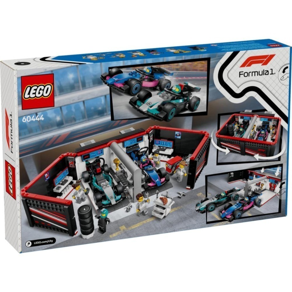 ［想樂］全新 樂高 LEGO 60444 City 城市 F1 車庫和 Mercedes-AMG & Alpine 汽車-細節圖2