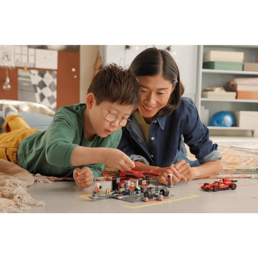 ［想樂］全新 樂高 LEGO 60443 City 城市 F1 維修站、維修人員和 Ferrari 汽車-細節圖8