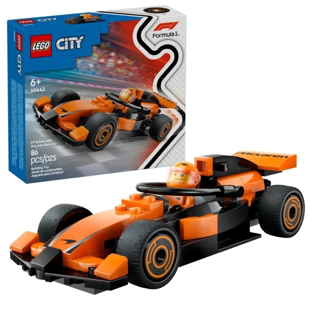 ［想樂］全新 樂高 LEGO 60442 City 城市 F1 賽車手和 McLaren 賽車-細節圖7