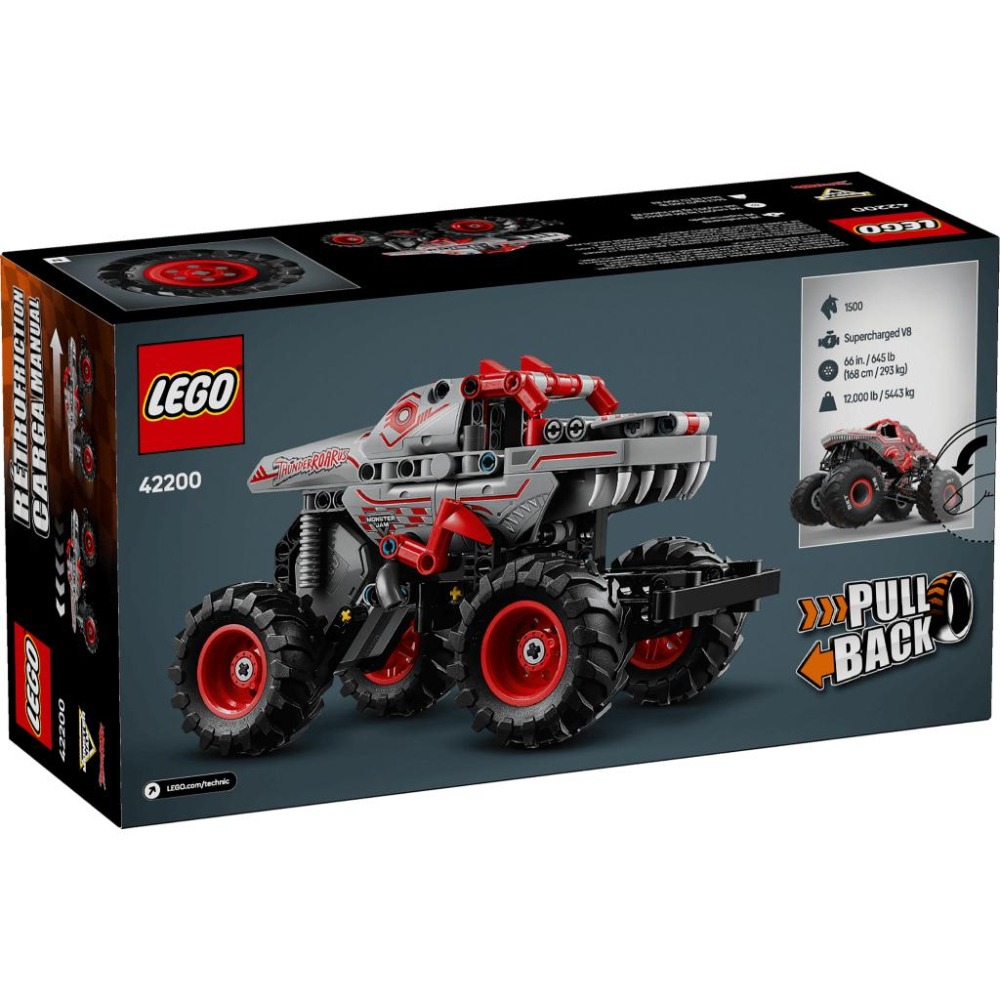 ［想樂］全新 樂高 LEGO 42200 Technic 科技 怪獸卡車 ThunderROARus 迴力車-細節圖2