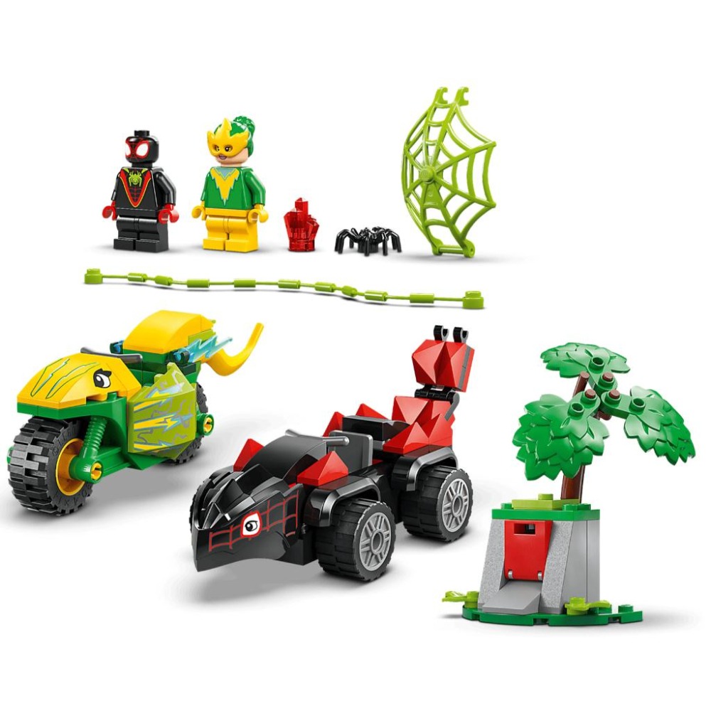 ［想樂］全新 樂高 LEGO 11198 Marvel 漫威 邁爾斯&電光女 恐龍摩托車追逐-細節圖5