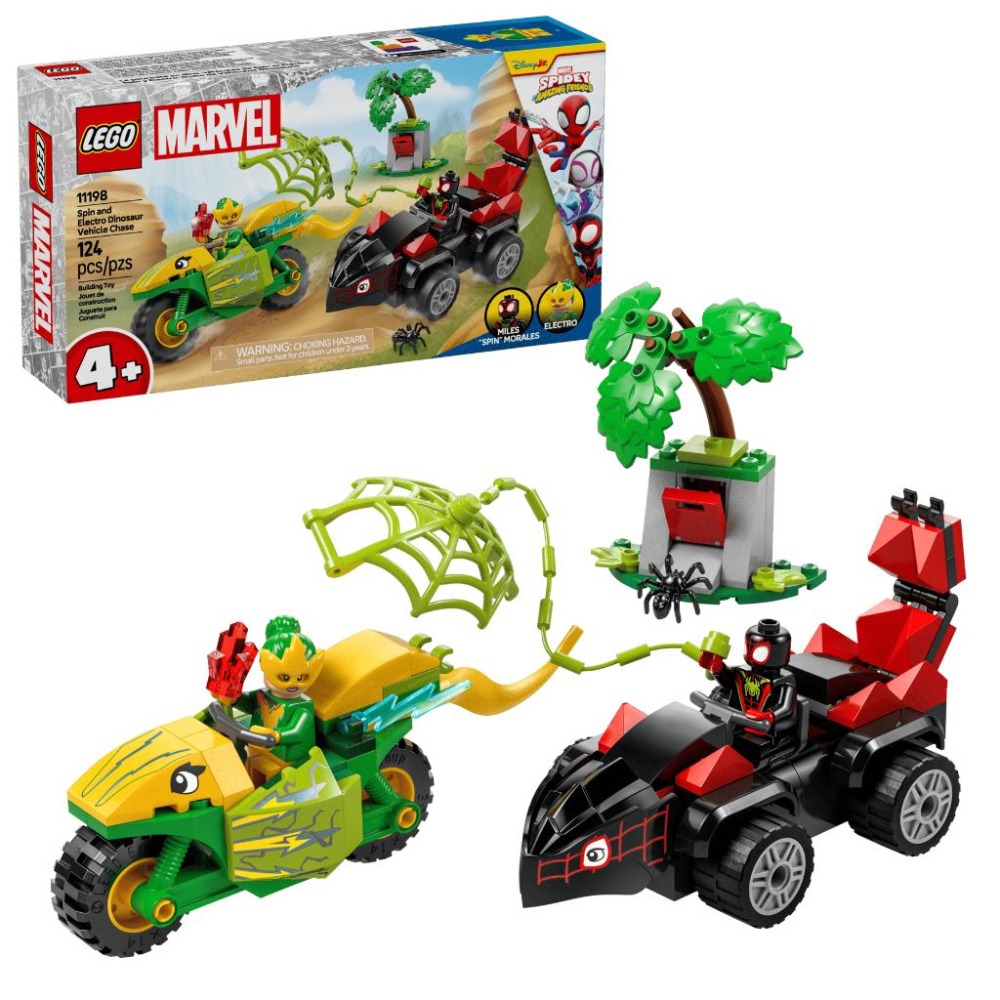 ［想樂］全新 樂高 LEGO 11198 Marvel 漫威 邁爾斯&電光女 恐龍摩托車追逐-細節圖7