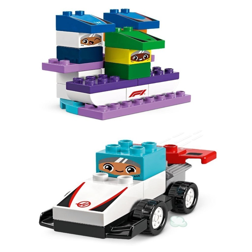 ［想樂］全新 樂高 LEGO 10445 DUPLO 得寶 F1 車隊賽車和賽車手-細節圖7