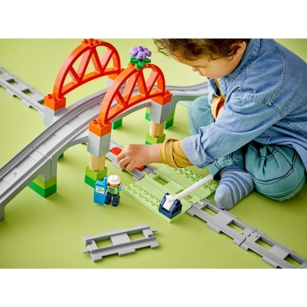 ［想樂］全新 樂高 LEGO 10426 DUPLO 得寶 鐵路橋和軌道擴充組-細節圖7