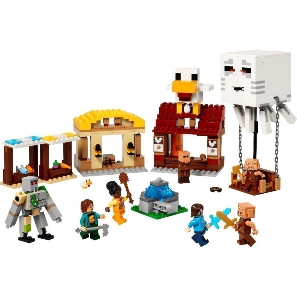 ［想樂］全新 樂高 LEGO 21273 Minecraft 創世神 地獄幽靈氣球進攻村莊 Ghast Balloon-細節圖3