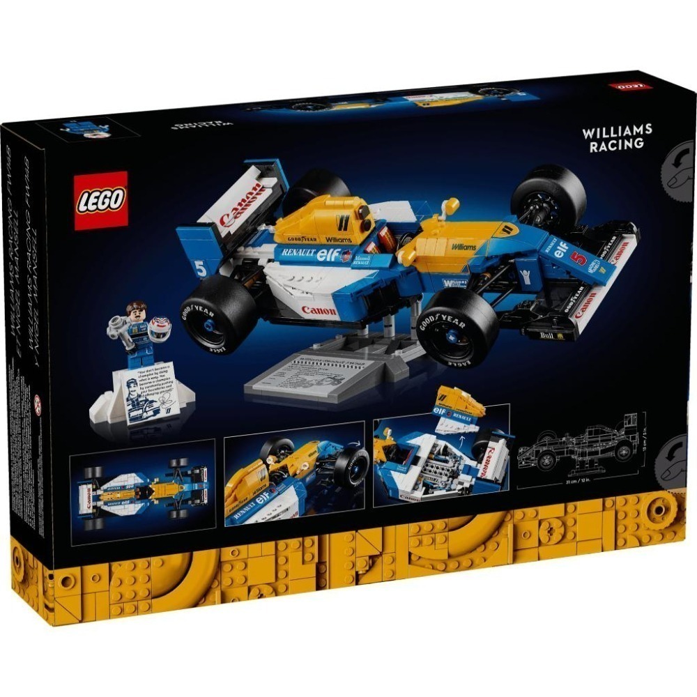 ［想樂］全新 樂高 LEGO 10353 Icons 威廉斯 FW14B & 奈傑爾 曼塞爾 Nigel Mansell-細節圖2