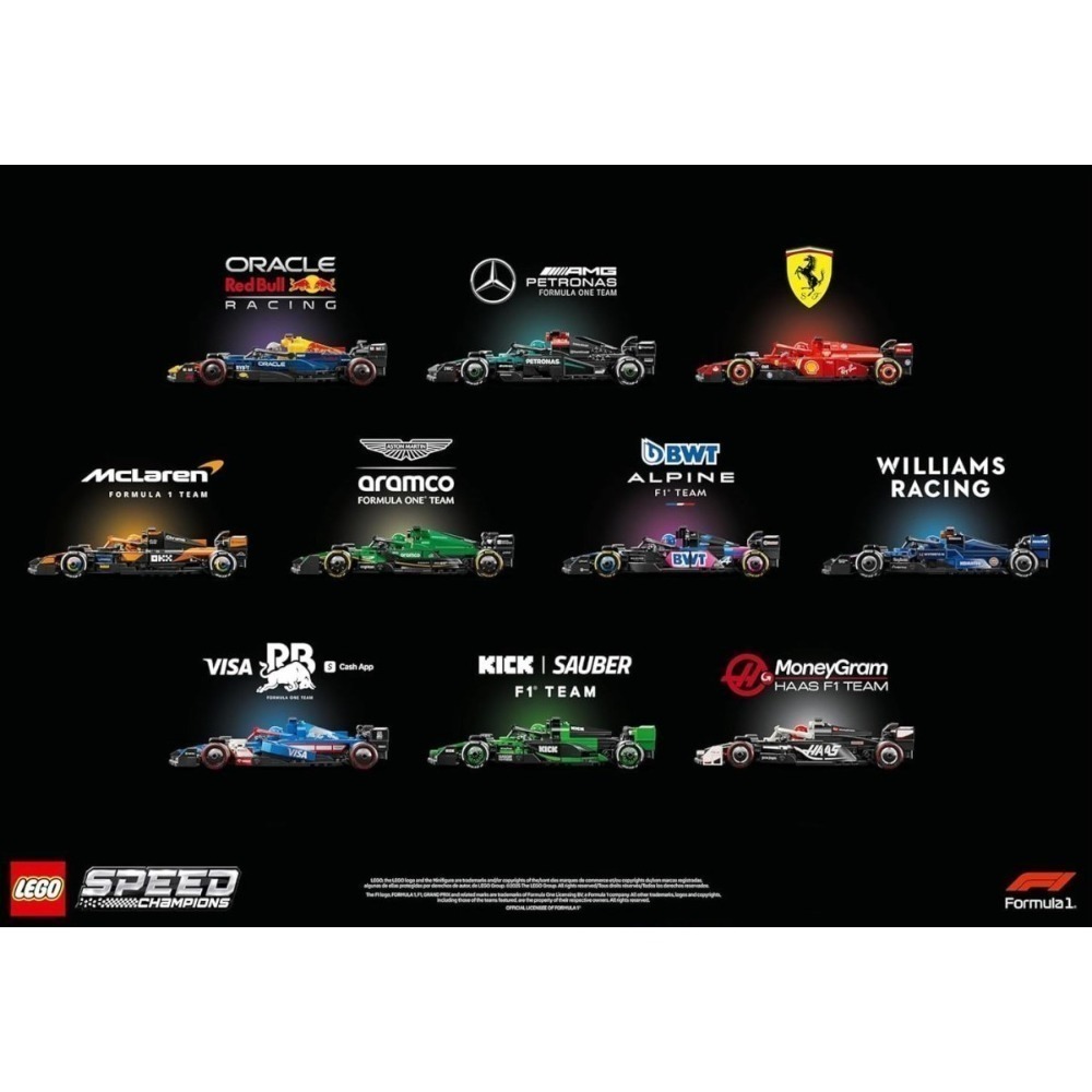［想樂］全新 樂高 LEGO 77242-77251 Speed 賽車 F1十盒 大全套 購買一套送展示箱-規格圖11