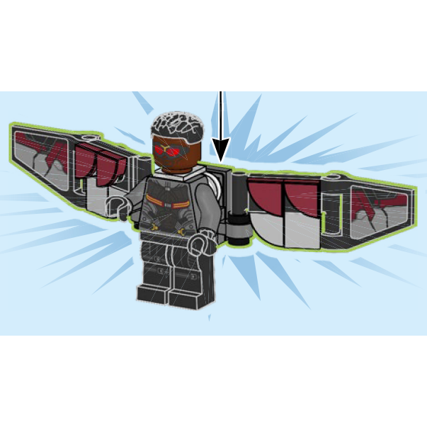 ［想樂］『人偶』全新 樂高 LEGO SH929 Marvel 獵鷹 Falcon (76269 76314)-細節圖2