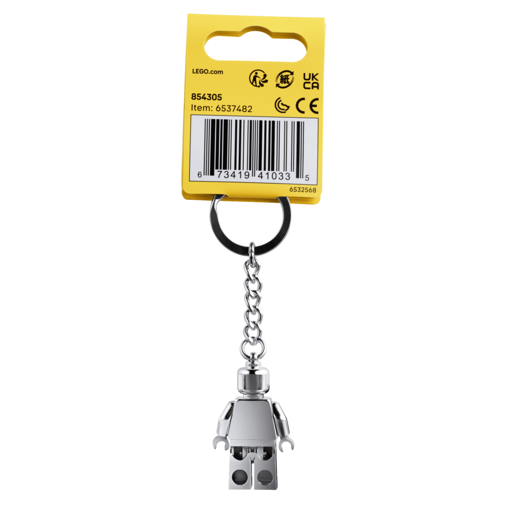 ［想樂］『鑰匙圈』全新 樂高 Lego 854305 鍍銀人 Silver Minifigure 鑰匙圈-細節圖2