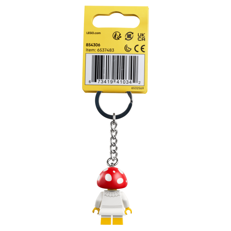 ［想樂］『鑰匙圈』全新 樂高 Lego 854306 蘑菇女孩 Mushroom Girl Key Chain 鑰匙圈-細節圖2