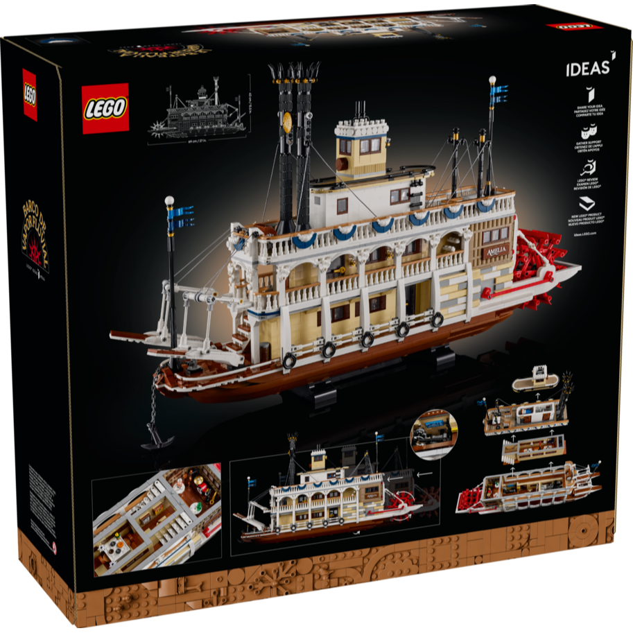 ［想樂］全新 樂高 LEGO 21356 IDEAS 河上汽船 River Steamboat-細節圖2