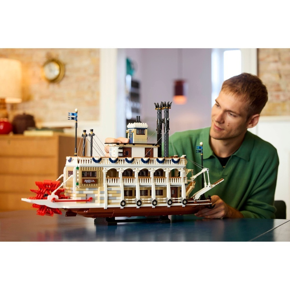 ［想樂］全新 樂高 LEGO 21356 IDEAS 河上汽船 River Steamboat-細節圖8