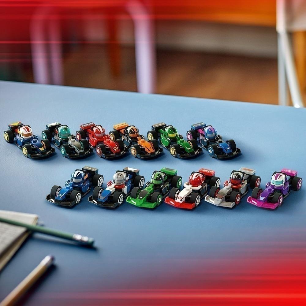 ［想樂］全新 樂高 LEGO 71049 F1 賽車 收藏賽車抽抽盒 (一套12隻) 展示框-細節圖7