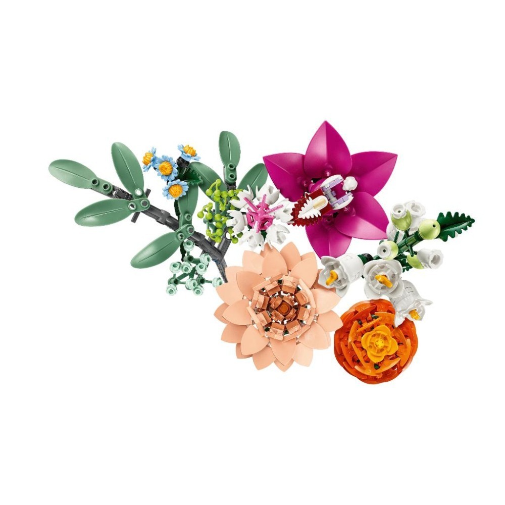 ［想樂］全新 樂高 LEGO 10342 花藝系列 優雅粉紅花束 Pretty Pink Flower Bouquet-細節圖7