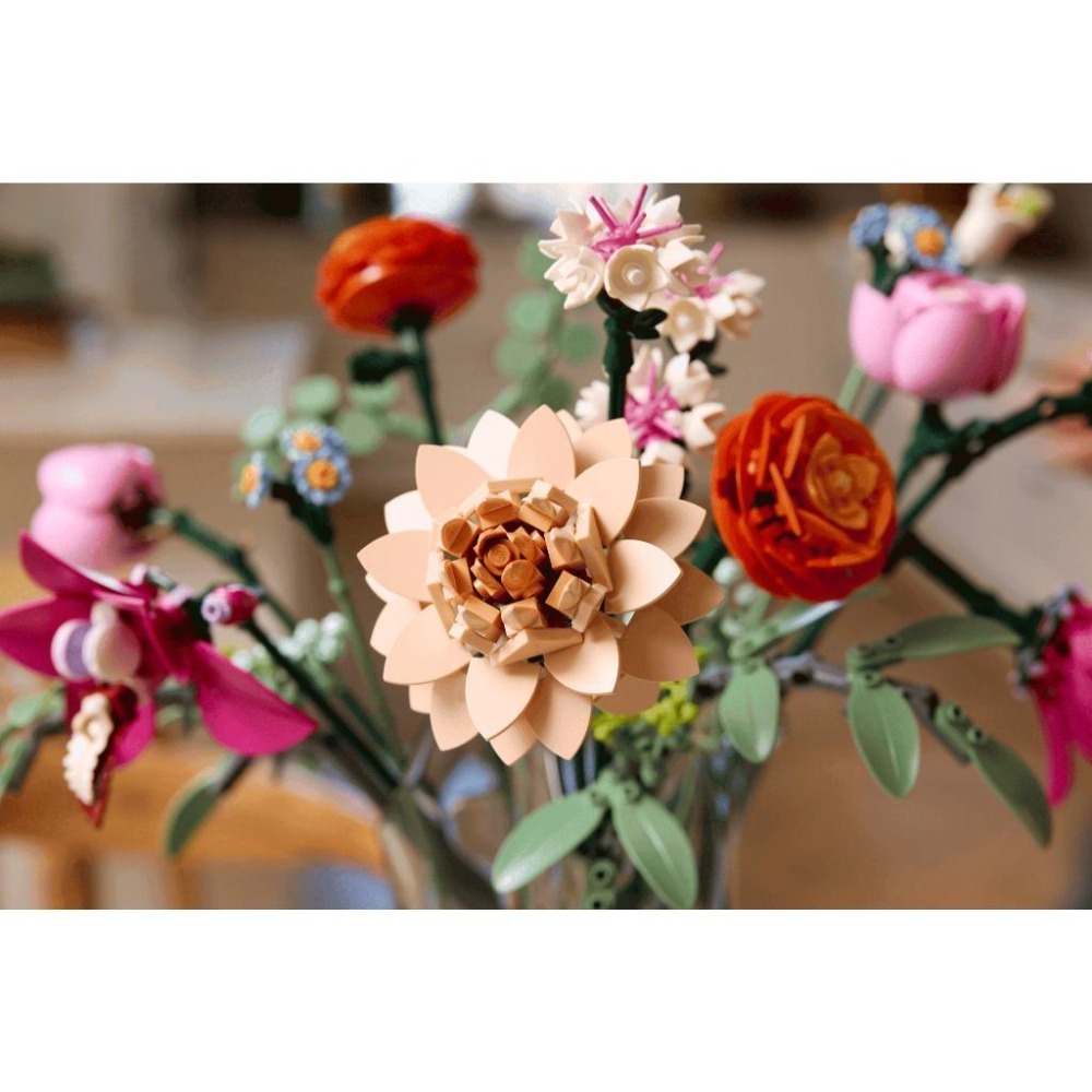 ［想樂］全新 樂高 LEGO 10342 花藝系列 優雅粉紅花束 Pretty Pink Flower Bouquet-細節圖8