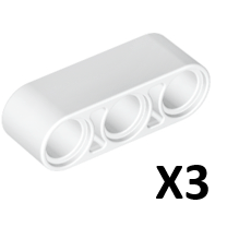 孔樑 32523 白色 (一包3入)