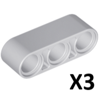 孔樑 32523 淺灰色 (一包3入)