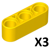 ［想樂］『零件』 全新 樂高 LEGO 32523 孔樑 1 x 3 白 紅 淺灰 黃 黑 藍 綠-規格圖8