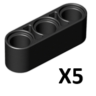 ［想樂］『零件』 全新 樂高 LEGO 32523 孔樑 1 x 3 白 紅 淺灰 黃 黑 藍 綠-規格圖8