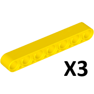 ［想樂］『零件』 全新 樂高 LEGO 32524 孔樑 Thick 1 x 7 白 亮綠 紅 深灰 淺灰 黃 藍-規格圖9