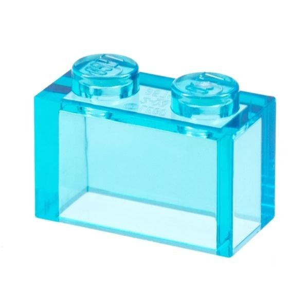 ［想樂］『零件』 全新 樂高 LEGO 3065 磚 (一組3個)1 X 2 Light Blue 透明 亮藍色-細節圖2