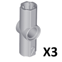 ［想樂］『零件』 全新 樂高 LEGO 32034 科技連接 白色 淺灰 黑-規格圖4