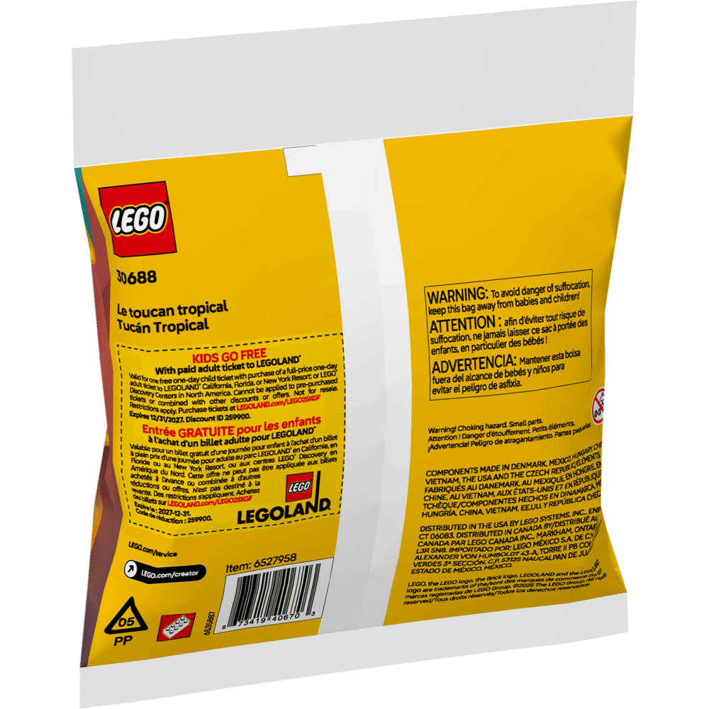 ［想樂］『小包』全新 樂高 LEGO 30688 Creator 熱帶巨嘴鳥 Tropical Toucan-細節圖2