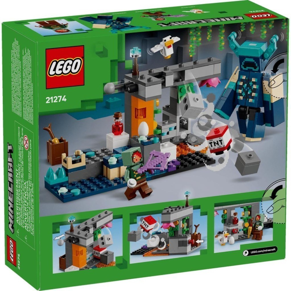 ［想樂］全新 樂高 LEGO 21274 Minecraft 創世神 循聲守衛遭遇戰-細節圖2