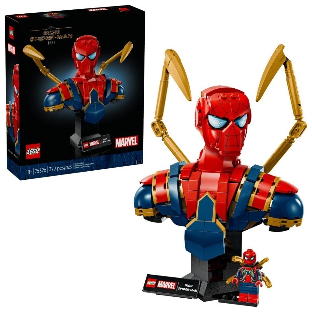 ［想樂］全新 樂高 LEGO 76326 Marvel 漫威 鋼鐵蜘蛛人半身像-細節圖9