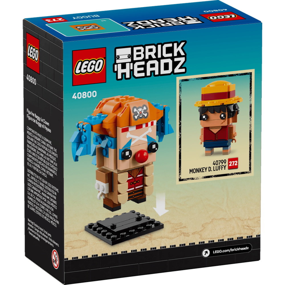 ［想樂］全新 樂高 LEGO 40800 Brickheadz ONE PIECE 航海王 小丑巴其-細節圖2