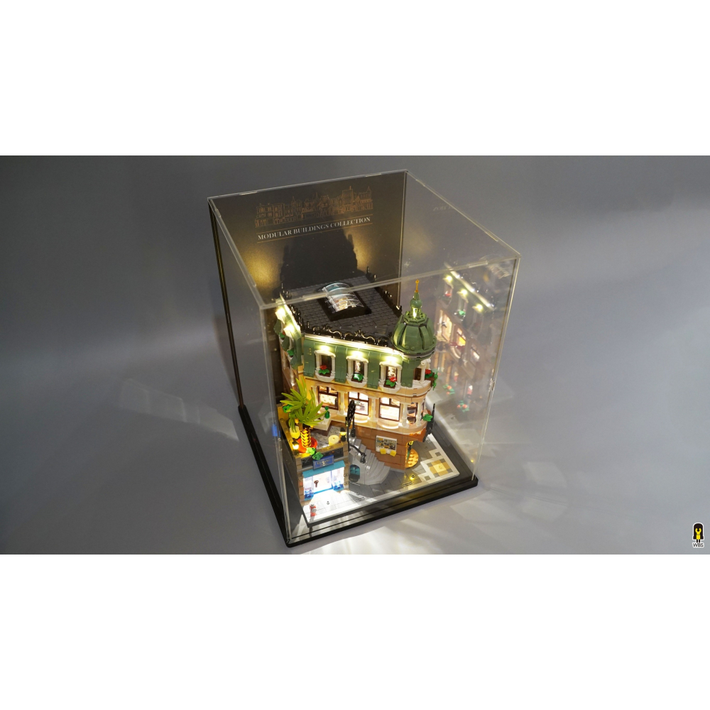 ［想樂］ [不含積木]  WBS 樂光 10297 精品渡假飯店 專用燈組 紙片燈 樂光燈 專用防塵盒 展示盒 壓克力-細節圖2
