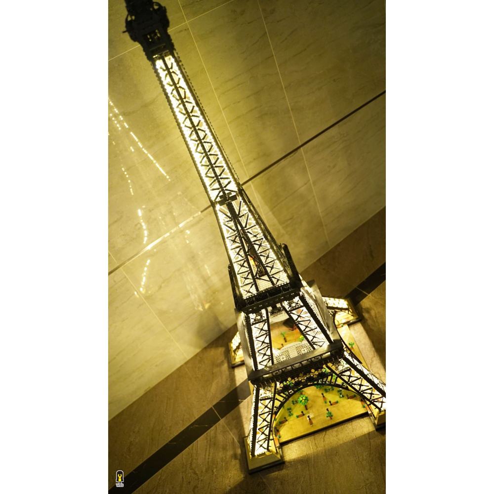 ［想樂］ [不含積木]  WBS 樂光 10307 艾菲爾鐵塔 專用燈組 紙片燈 樂光燈 專用防塵盒 展示盒 壓克力-細節圖3