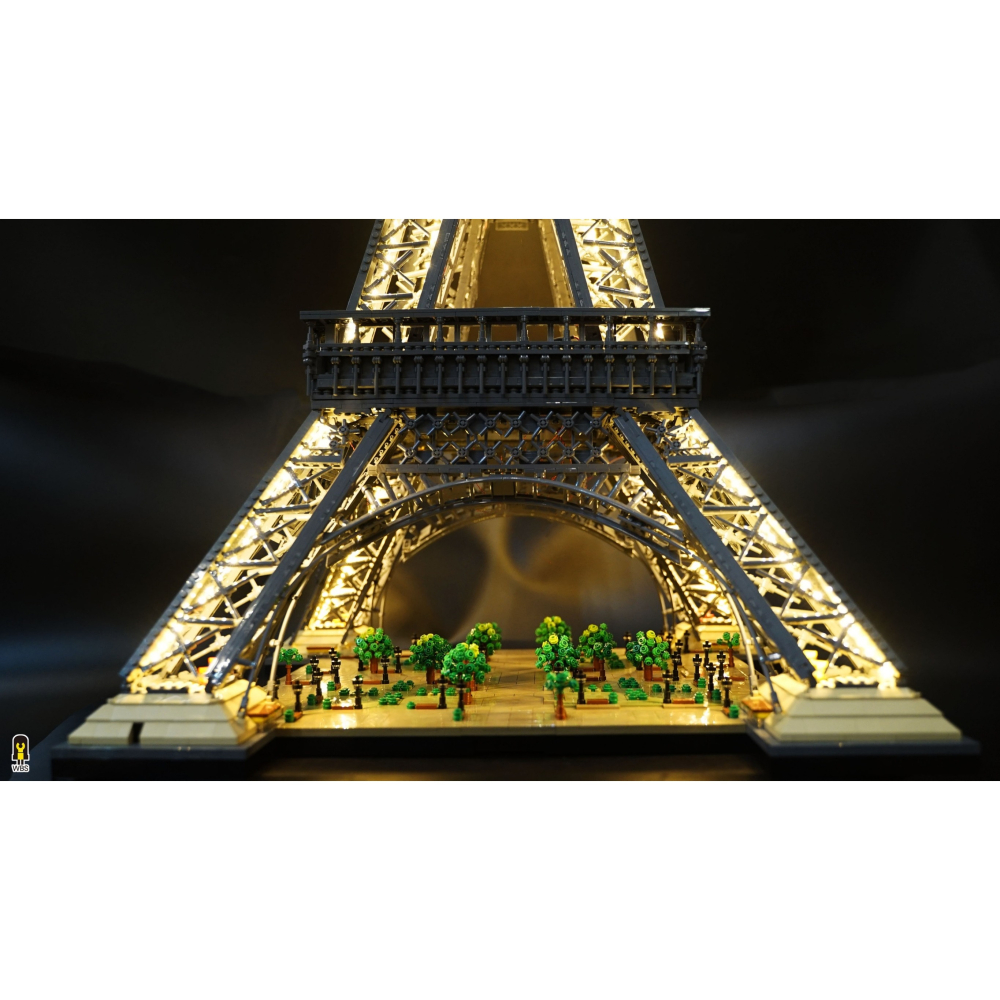 ［想樂］ [不含積木]  WBS 樂光 10307 艾菲爾鐵塔 專用燈組 紙片燈 樂光燈 專用防塵盒 展示盒 壓克力-細節圖4