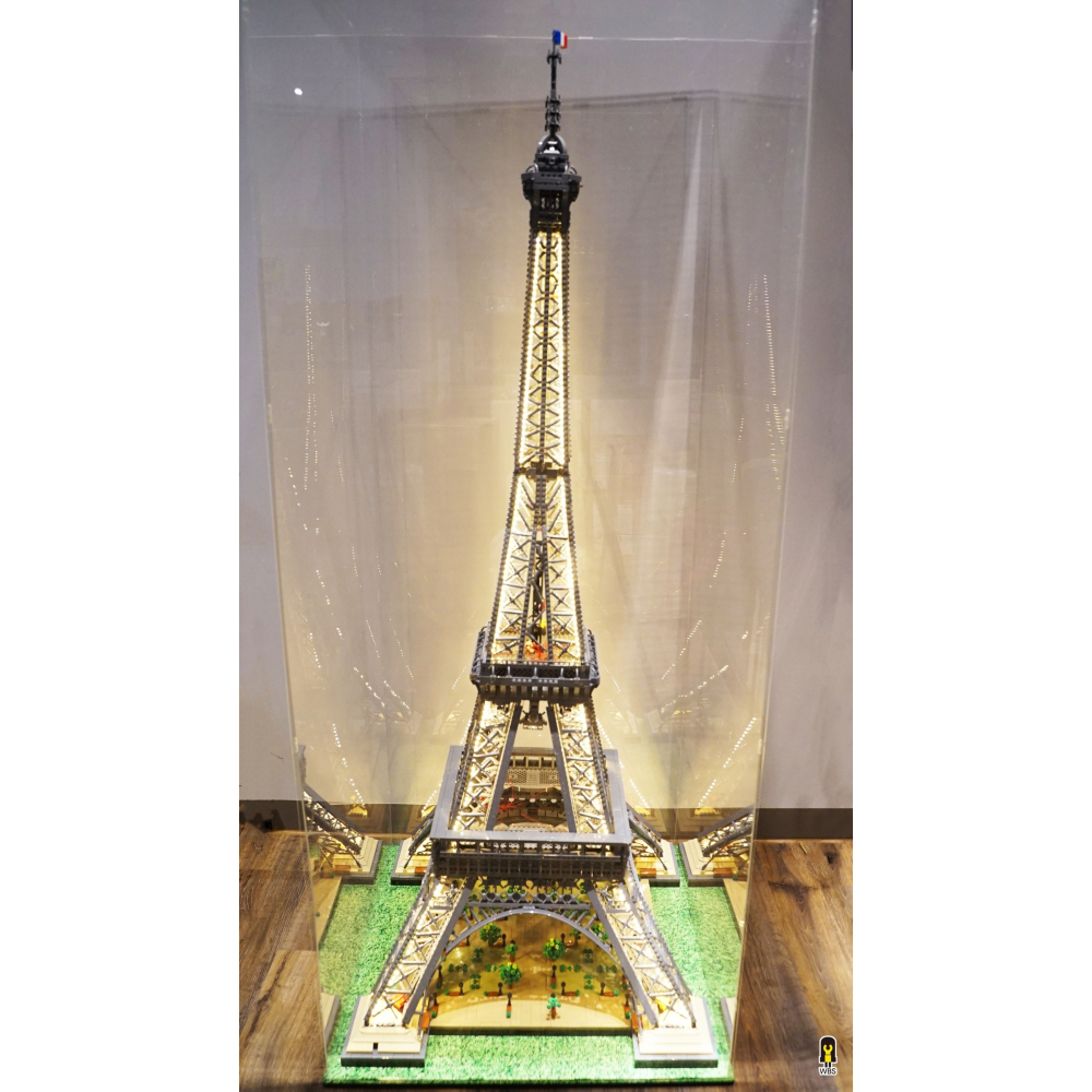 ［想樂］ [不含積木]  WBS 樂光 10307 艾菲爾鐵塔 專用燈組 紙片燈 樂光燈 專用防塵盒 展示盒 壓克力-細節圖5