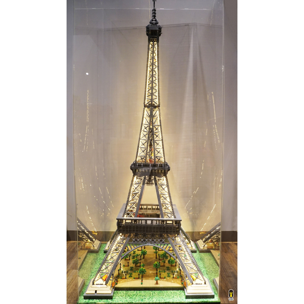 ［想樂］ [不含積木]  WBS 樂光 10307 艾菲爾鐵塔 專用燈組 紙片燈 樂光燈 專用防塵盒 展示盒 壓克力-細節圖6