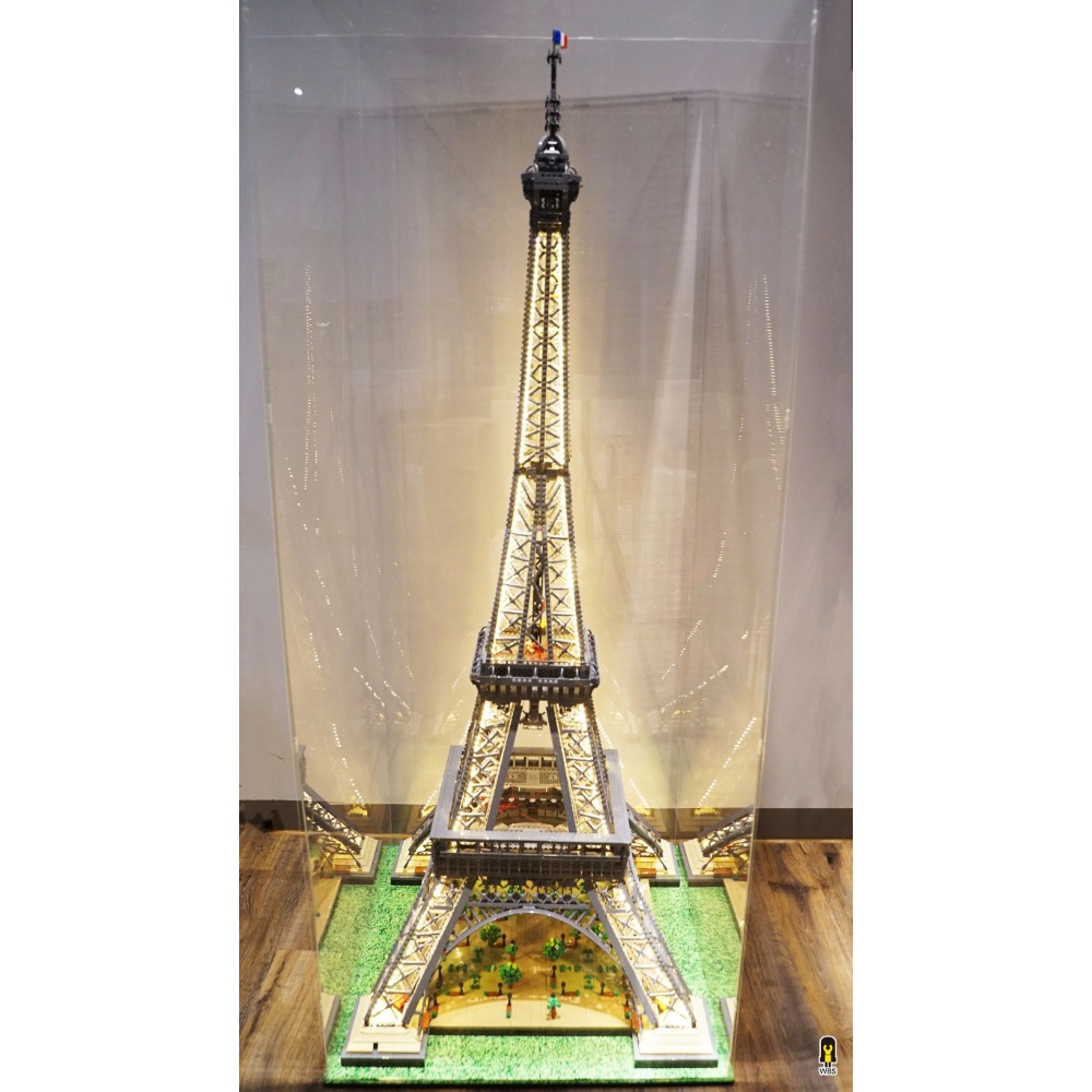 ［想樂］ [不含積木]  WBS 樂光 10307 艾菲爾鐵塔 專用燈組 紙片燈 樂光燈 專用防塵盒 展示盒 壓克力-規格圖7