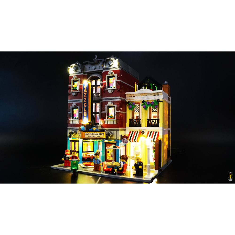 ［想樂］ [不含積木]  WBS 樂光 10312 街景爵士俱樂部 專用燈組 紙片燈 樂光燈 專用防塵盒 展示盒 壓克力-細節圖2