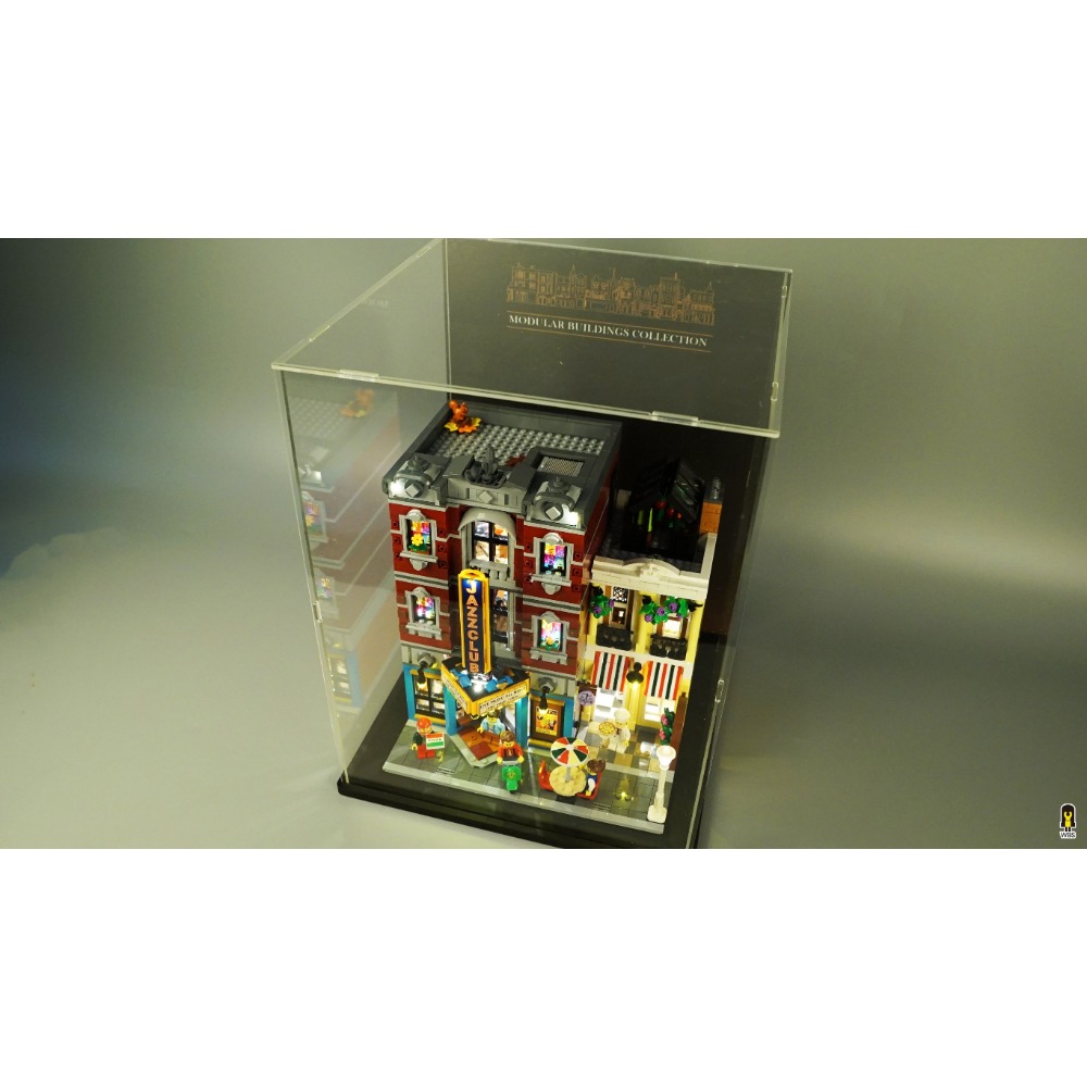 ［想樂］ [不含積木]  WBS 樂光 10312 街景爵士俱樂部 專用燈組 紙片燈 樂光燈 專用防塵盒 展示盒 壓克力-規格圖8