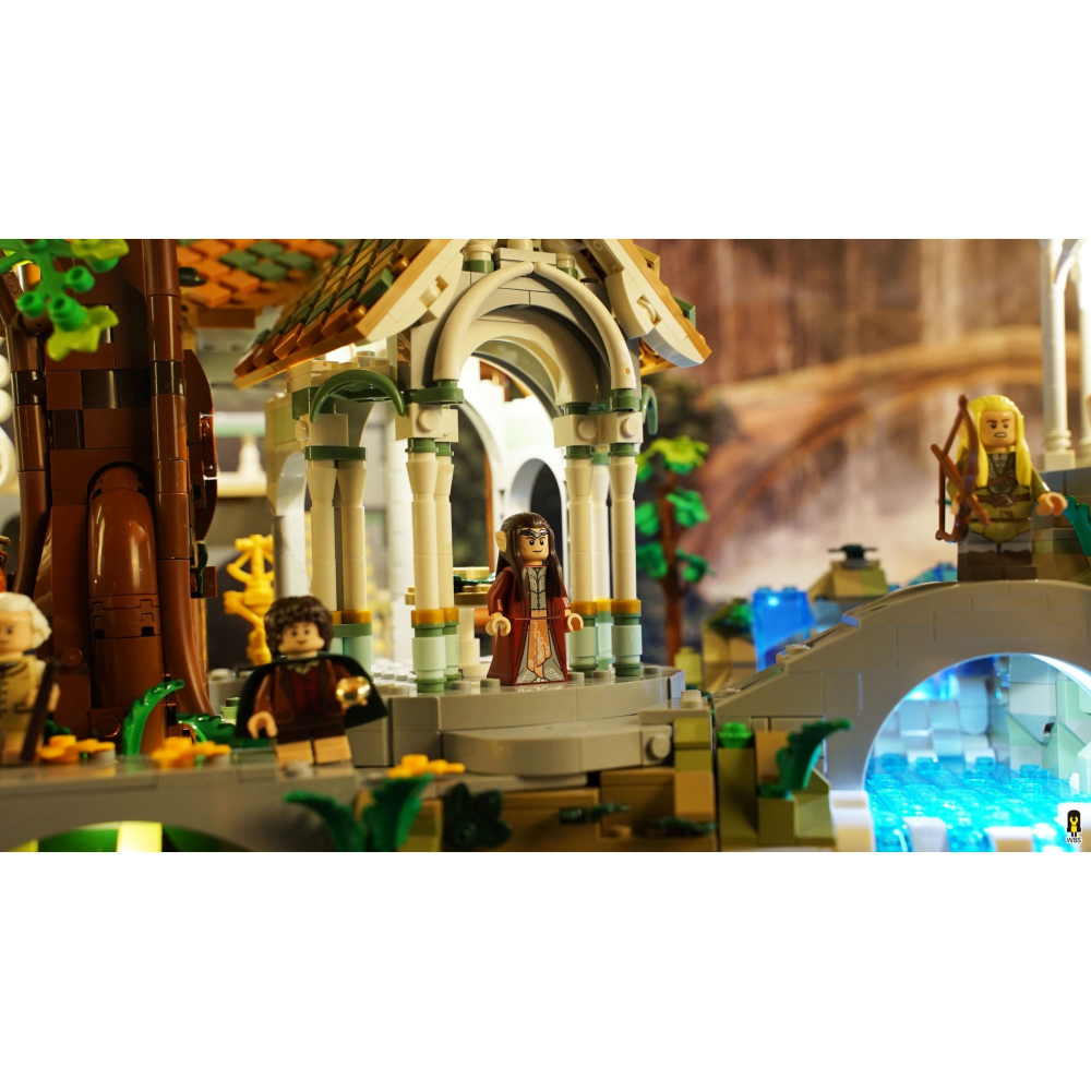 ［想樂］ [不含積木]  WBS 樂光 10316 魔戒 瑞文戴爾 專用燈組 紙片燈 樂光燈 專用防塵盒 展示盒 壓克力-細節圖3