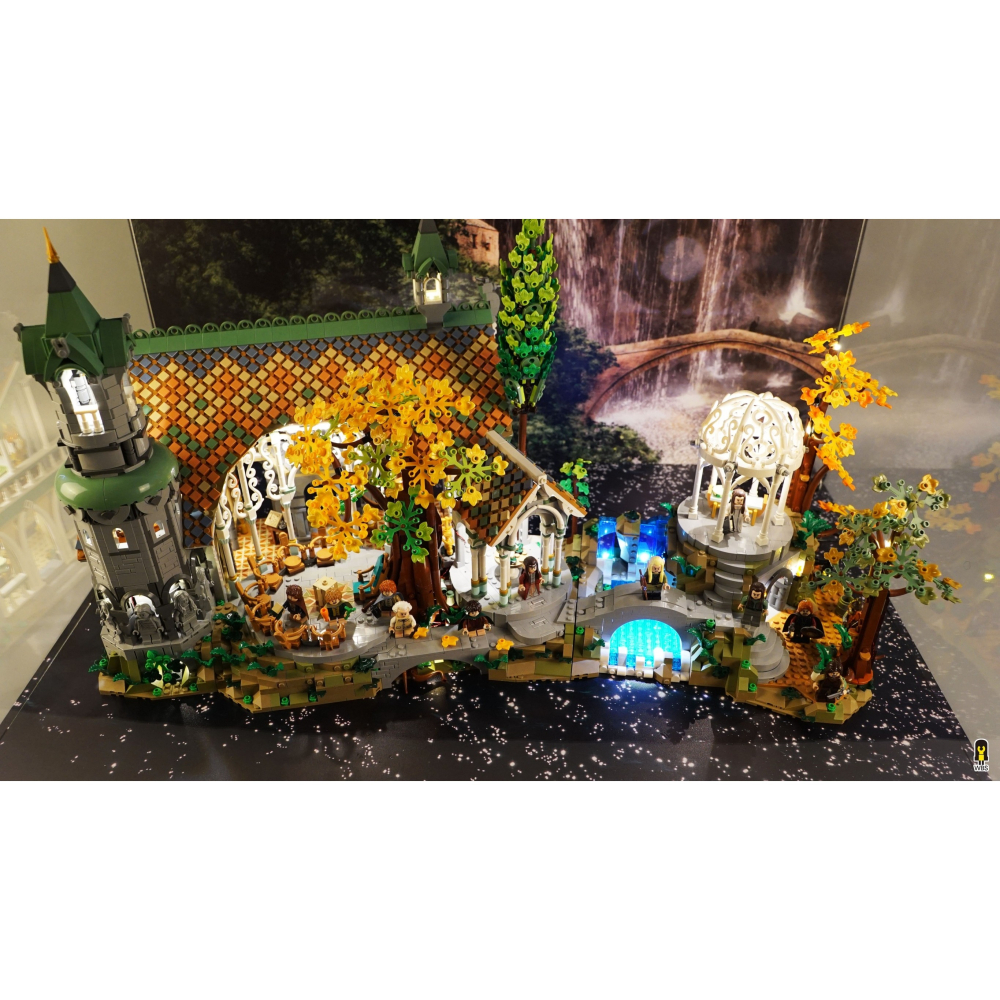 ［想樂］ [不含積木]  WBS 樂光 10316 魔戒 瑞文戴爾 專用燈組 紙片燈 樂光燈 專用防塵盒 展示盒 壓克力-細節圖4