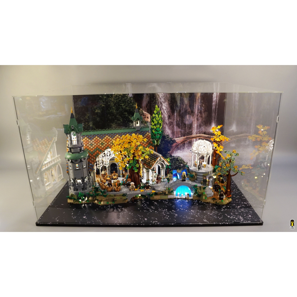 ［想樂］ [不含積木]  WBS 樂光 10316 魔戒 瑞文戴爾 專用燈組 紙片燈 樂光燈 專用防塵盒 展示盒 壓克力-細節圖8