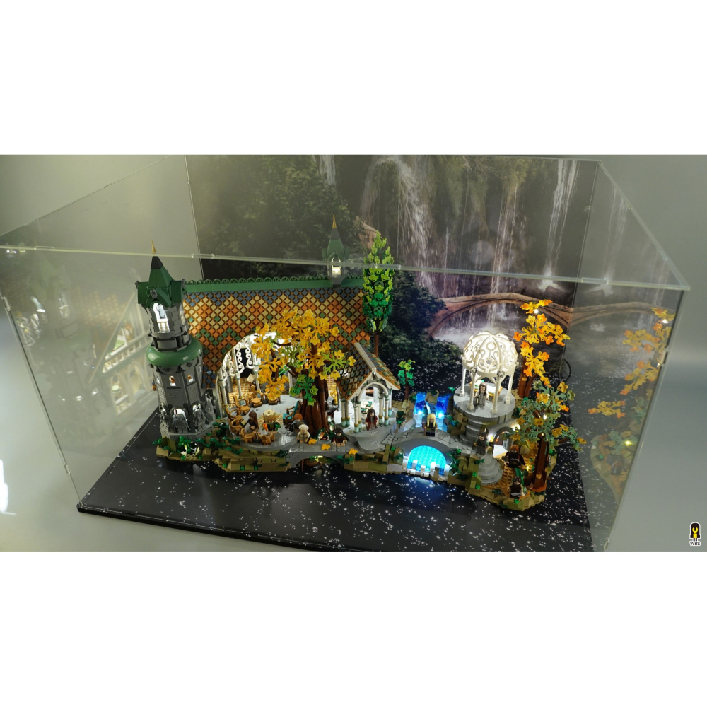 ［想樂］ [不含積木]  WBS 樂光 10316 魔戒 瑞文戴爾 專用燈組 紙片燈 樂光燈 專用防塵盒 展示盒 壓克力-細節圖9