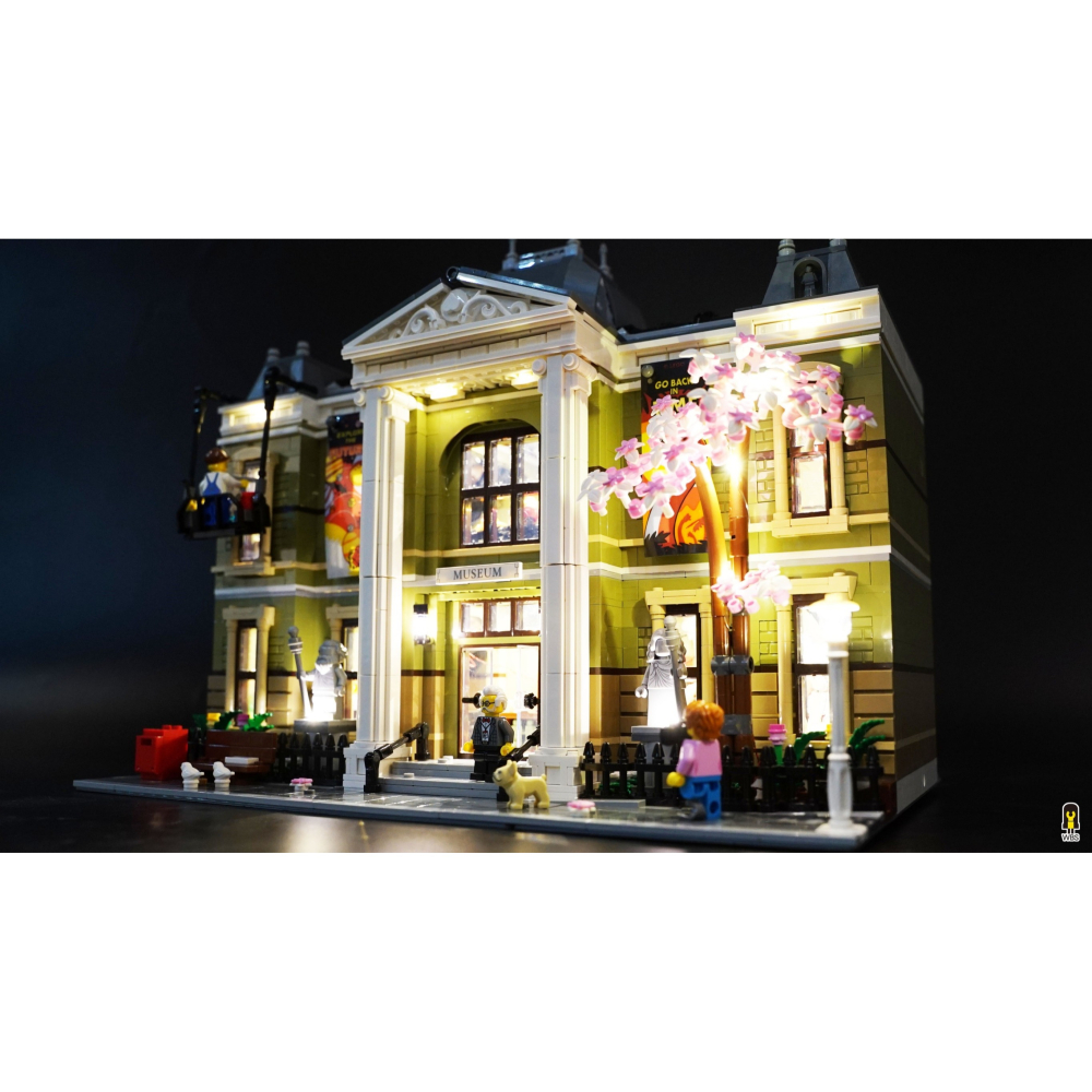 ［想樂］ [不含積木]  WBS 樂光 10326 街景 博物館 專用燈組 紙片燈 樂光燈 專用防塵盒 展示盒 壓克力-細節圖2